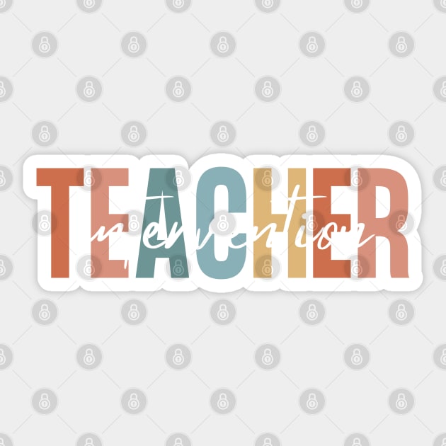 Intervention Teacher Sticker by yass-art